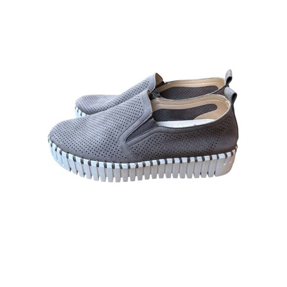 Ilse Jacobsen Dark Grey Tulip Perforated Slip on Sneaker EU36 / US6 - Picture 4 of 11